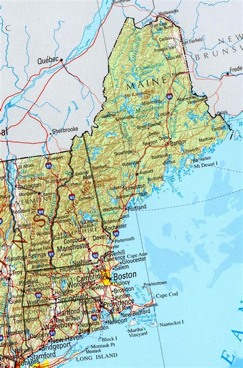 map of new england states and canada